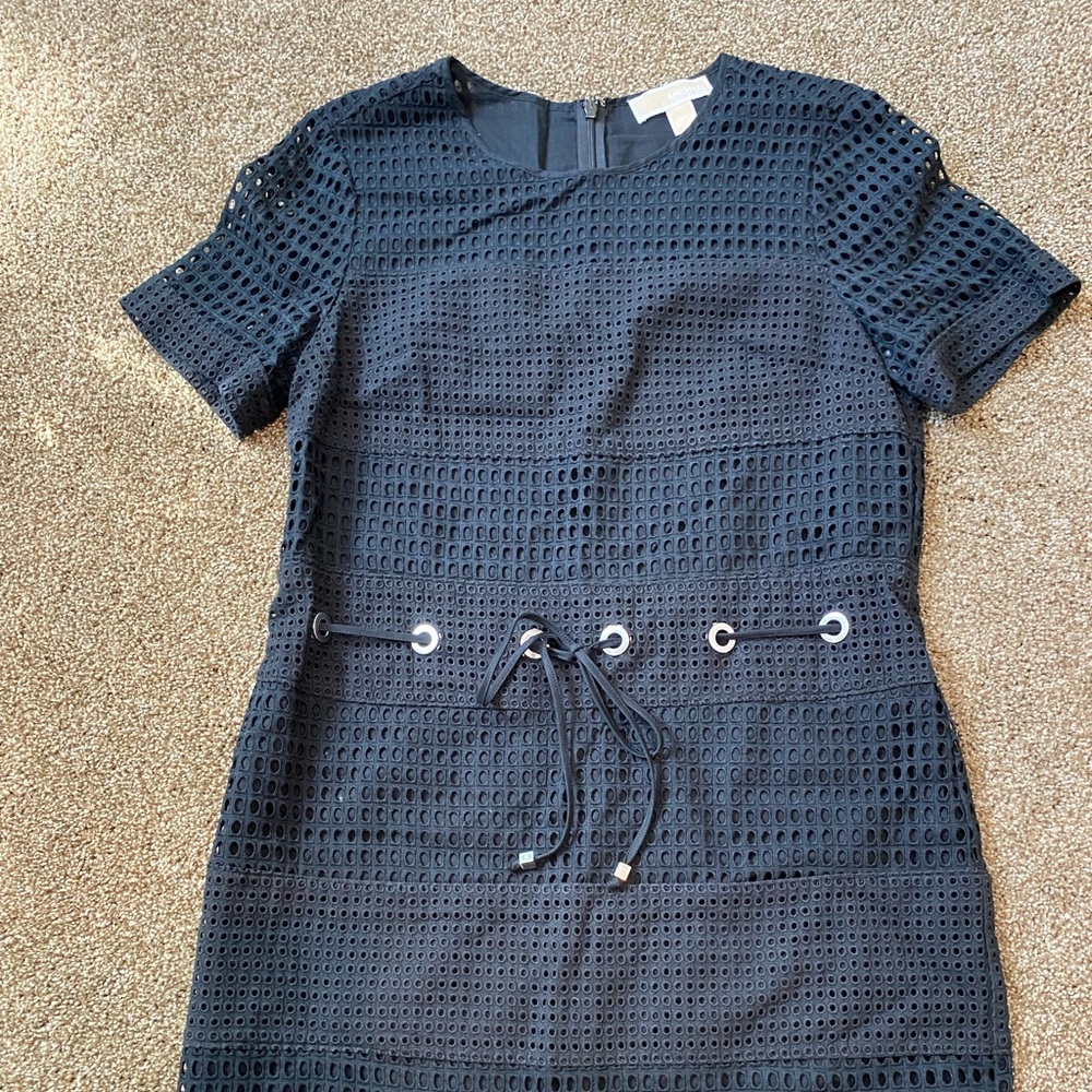 Michael Kors Black Eyelet Dress SZ M